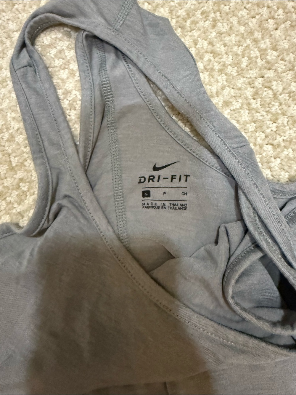 Nike Gray Racerback Performance Tank - Picture 3 of 3